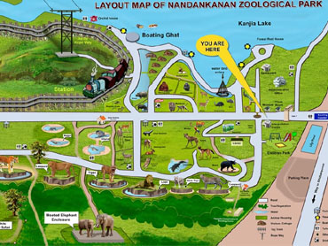 NandanKanan Zoological Park Map